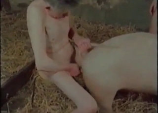 Filthy pig and a brunette girl