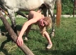 Beauty and a crazy farm beast