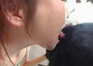 Anilingus for a black doggy