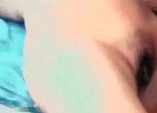 Doggy is licking a juicy muff
