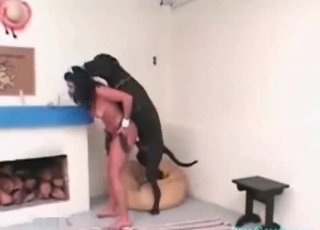 She is really enjoying her animal