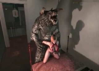 Beast fucking cartoon girl
