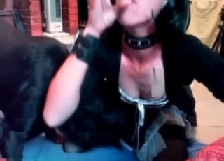 Puppy pounding girls pussy