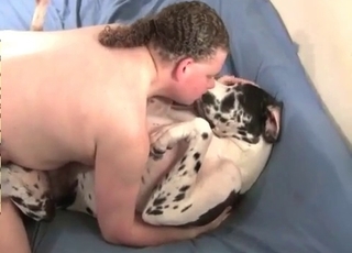 Dog and his owner fucking