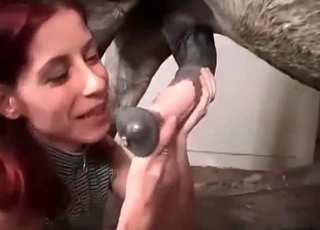 Two ladies and their animal