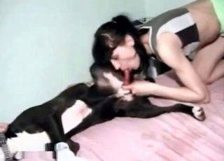 Blowjob for a sexy nice doggy