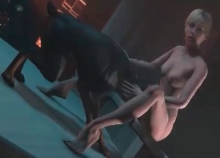 Animals sex scene with a tyke