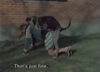 Outdoor fuck of a doggy