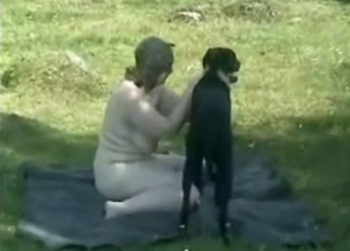 Fat amateur doggy style fucked outdoors