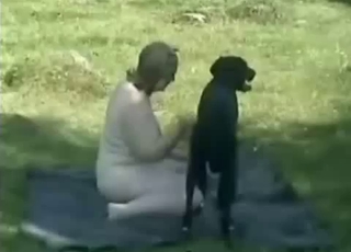 Fat amateur doggy style fucked outdoors