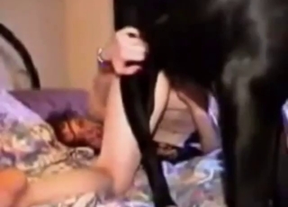 Bestiality sex masterpiece with a brunette hottie