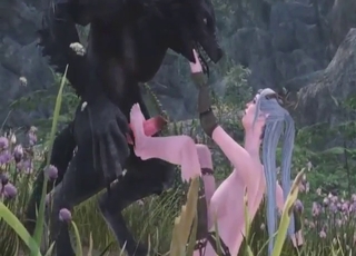 Fantasy-themed zoophile porn with a true hoe