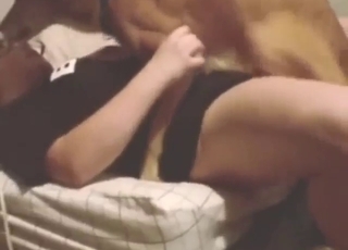 She managed to orgasm with a dog fucking her