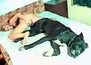 Black doggy is enjoying a slut