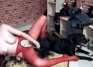 Awesome amateur sex with a dog